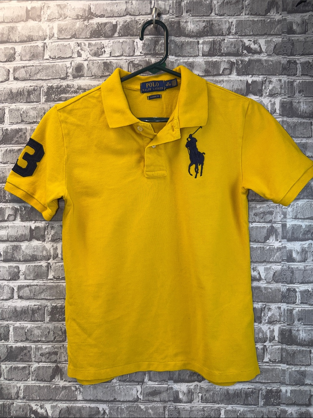 Polo by Ralph Lauren Boys' Short Sleeve Polo in Yellow with Navy Pony